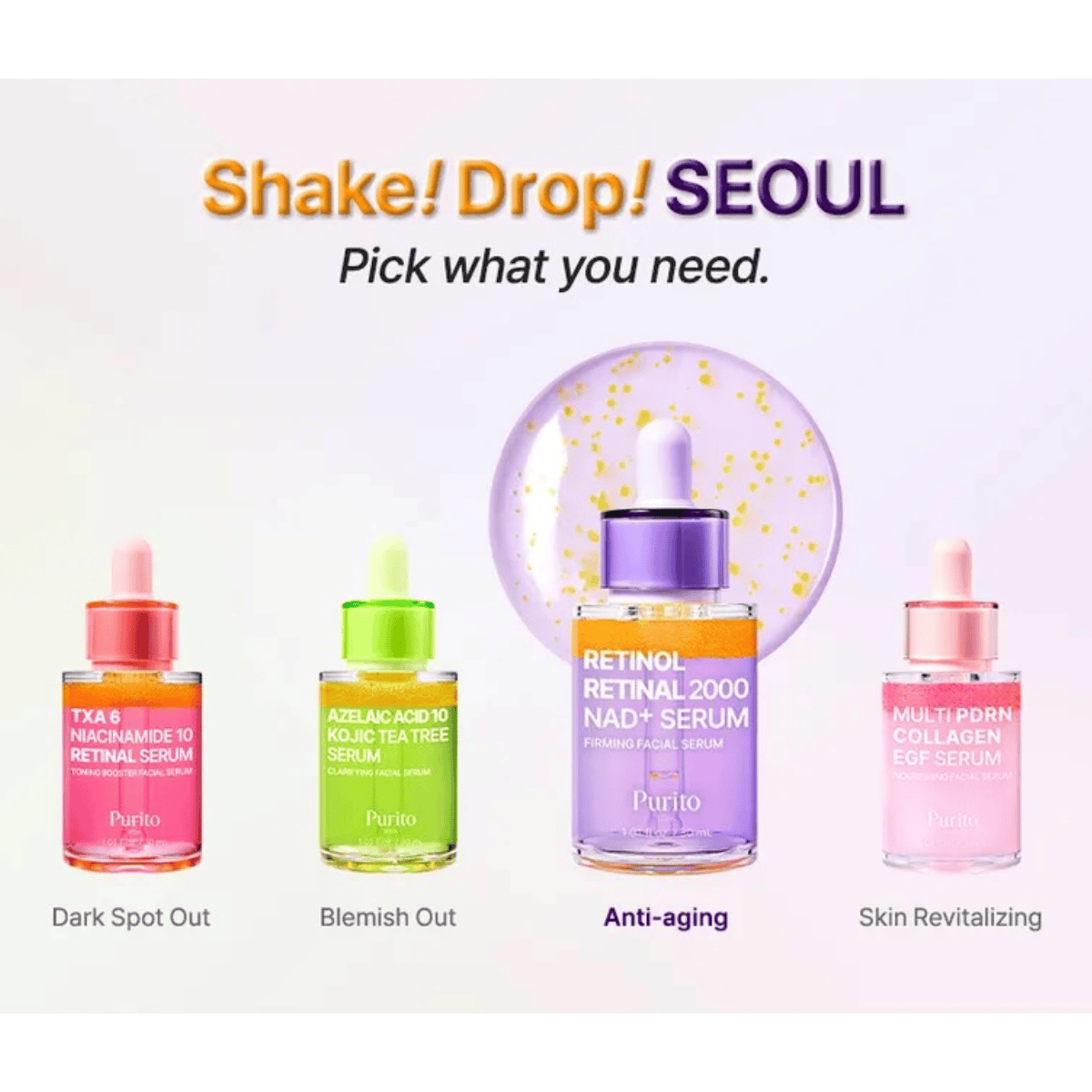 PURITO SEOUL Serum 30ml PURITO SEOUL Retinol Retinal 2000 NAD+ Serum