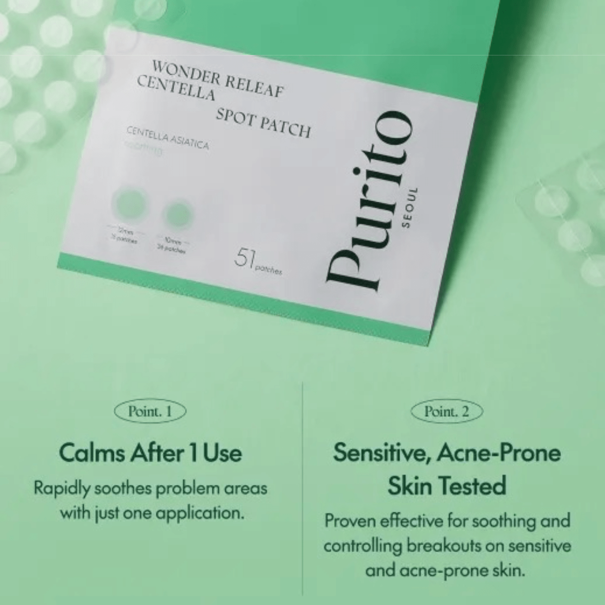 PURITO SEOUL Spot Patch 1pc (51ea) PURITO SEOUL Wonder Releaf Centella Spot Patch