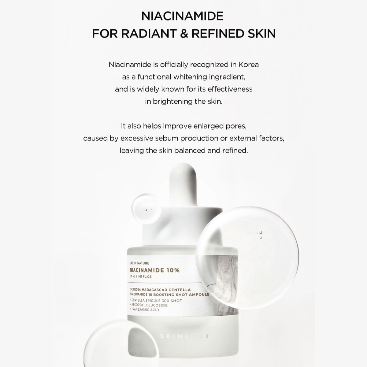 SKIN1004 Ampoule 30ml SKIN1004 Madagascar Centella Niacinamide 10 Boosting Shot Ampoule