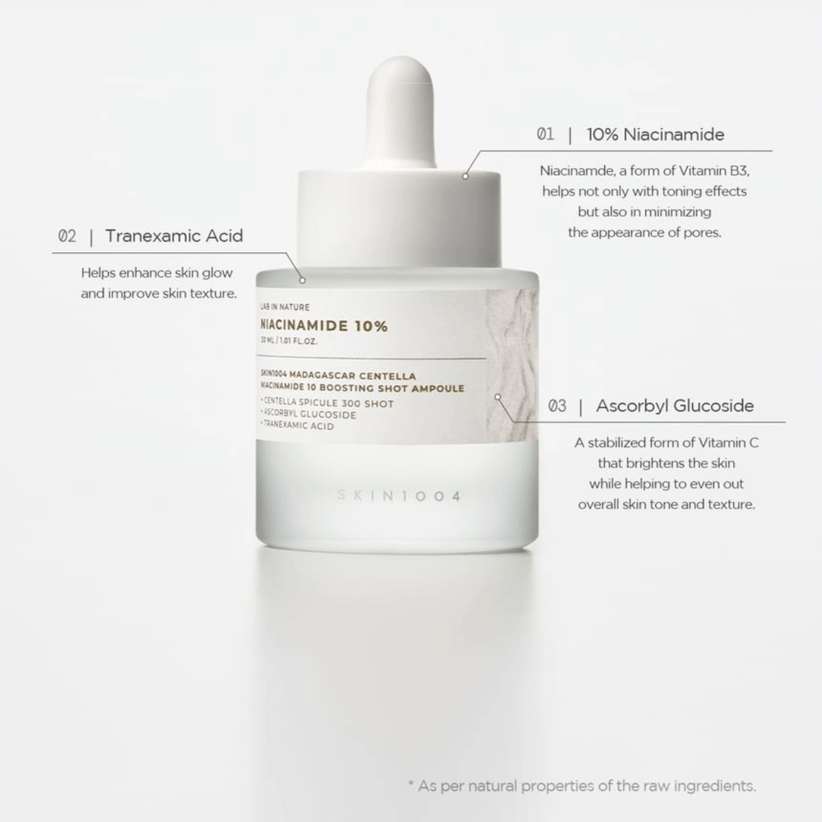 SKIN1004 Ampoule 30ml SKIN1004 Madagascar Centella Niacinamide 10 Boosting Shot Ampoule