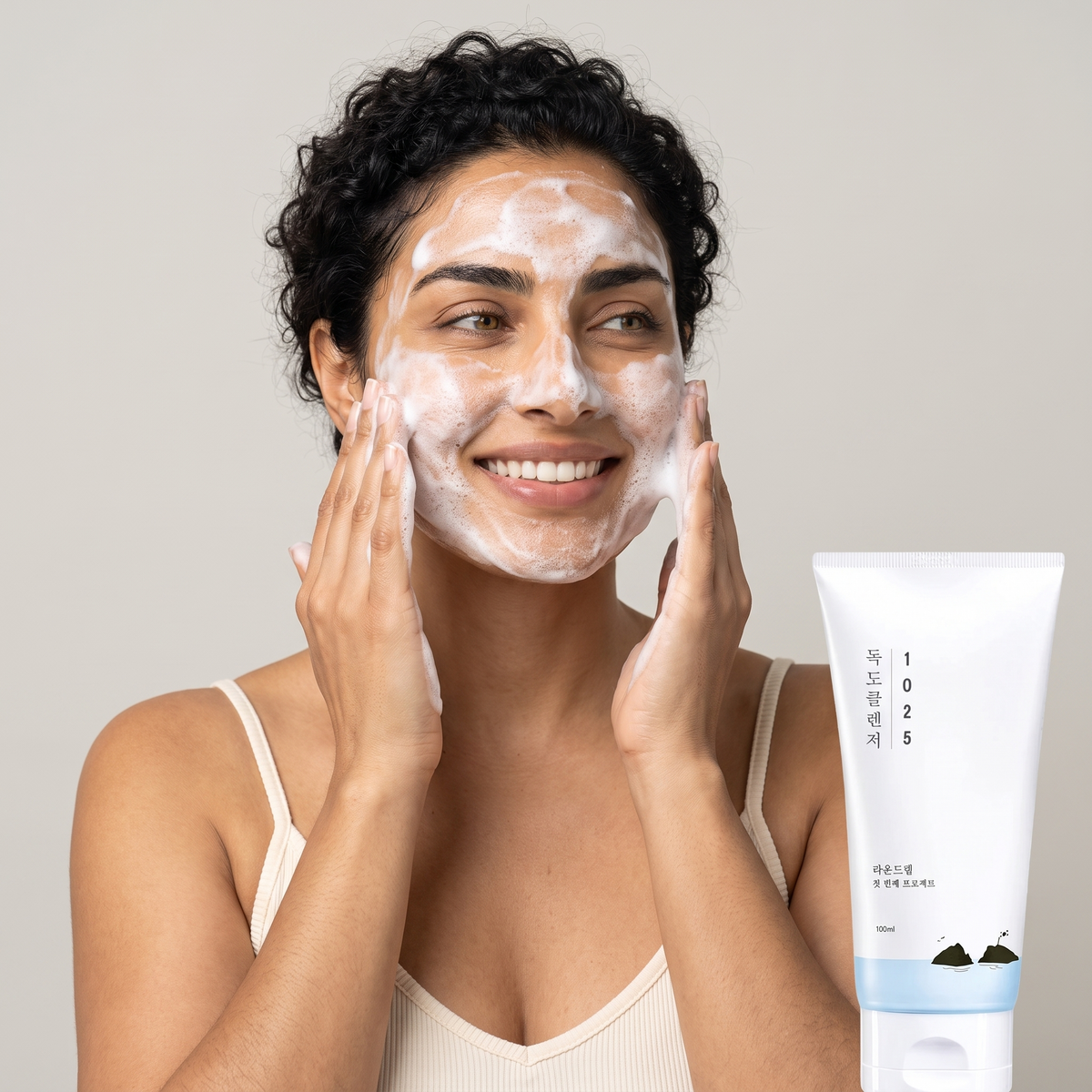 round lab 1025 dokdo cleanser — real texture experience