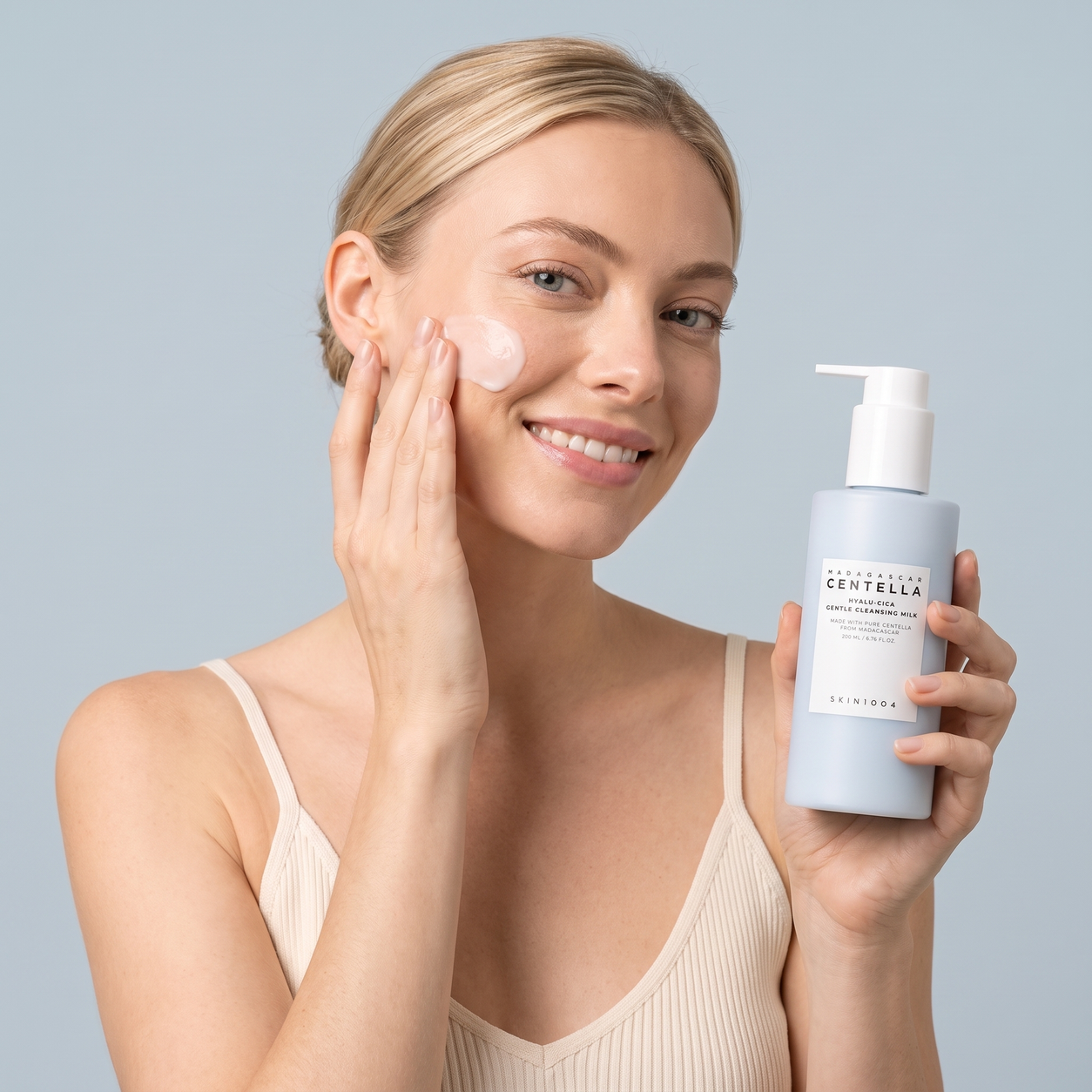 SKIN1004 hyalu cica gentle cleansing milk — real texture experience