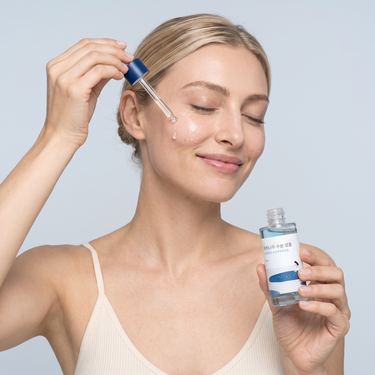 ROUND LAB birch juice ampoule — real texture experience