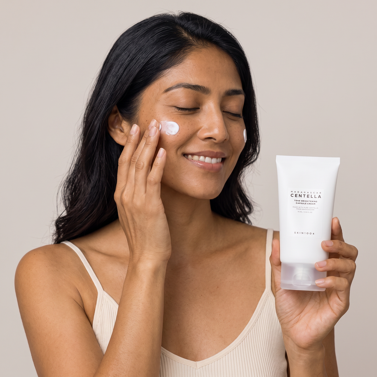 skin1004 tone brightening capsule cream — real texture experience