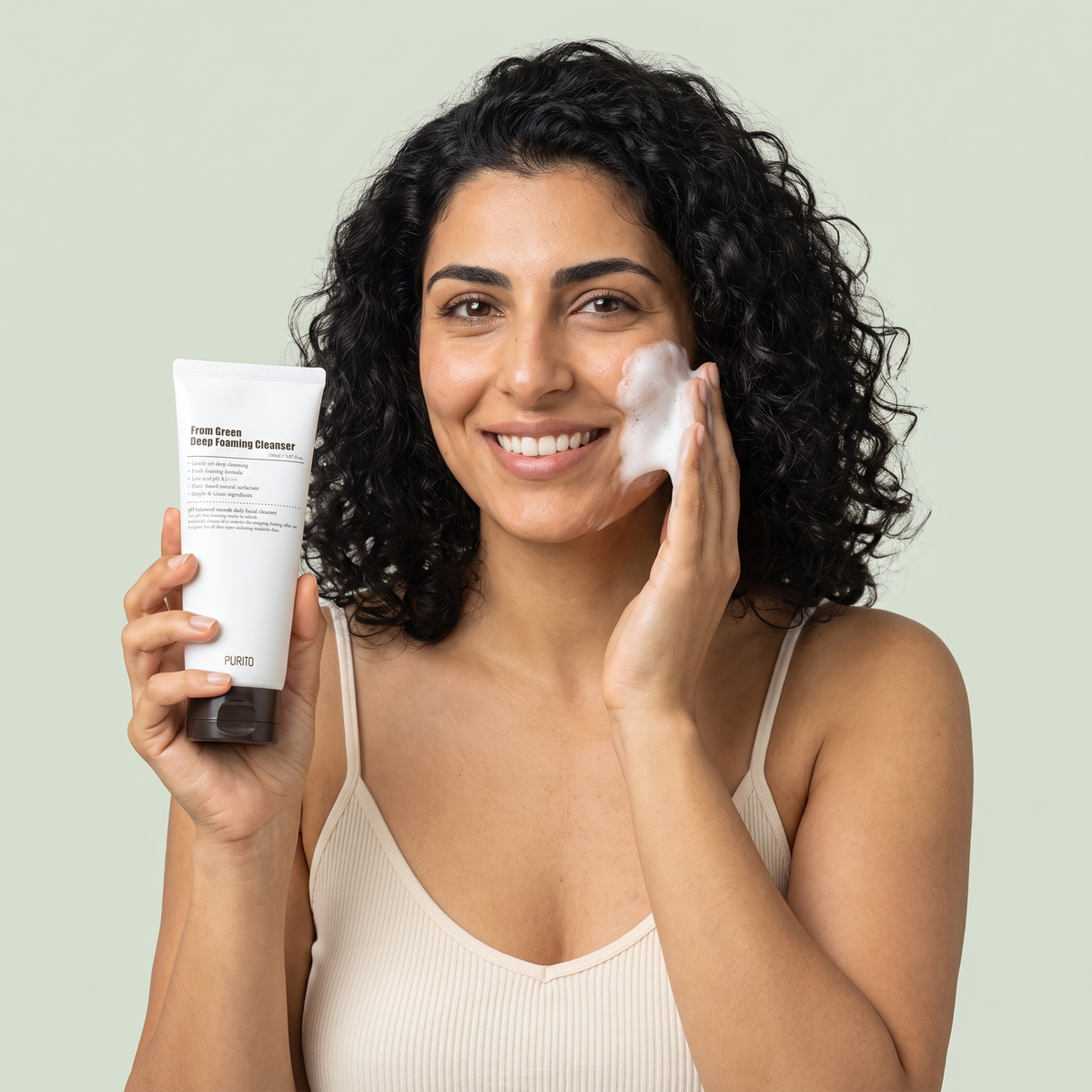 PURITO SEOUL from green deep foaming cleanser — real texture experience