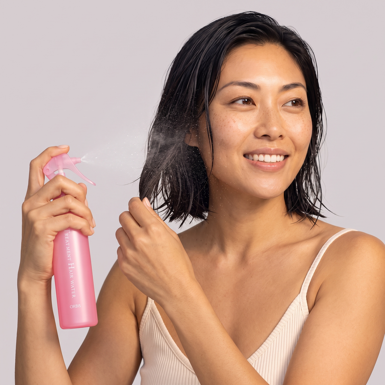 ORBIS treatment hair water — real texture experience