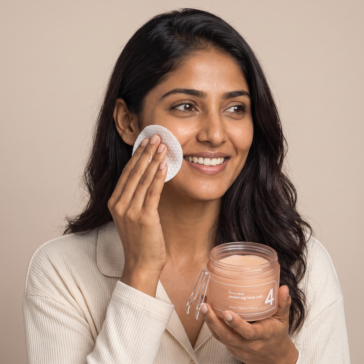 numbuzin no 4 pore zero peeled egg toner pad — real texture experience
