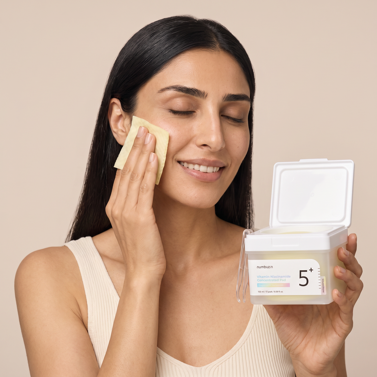numbuzin no 5 vitamin niacinamide concentrated pad — real texture experience