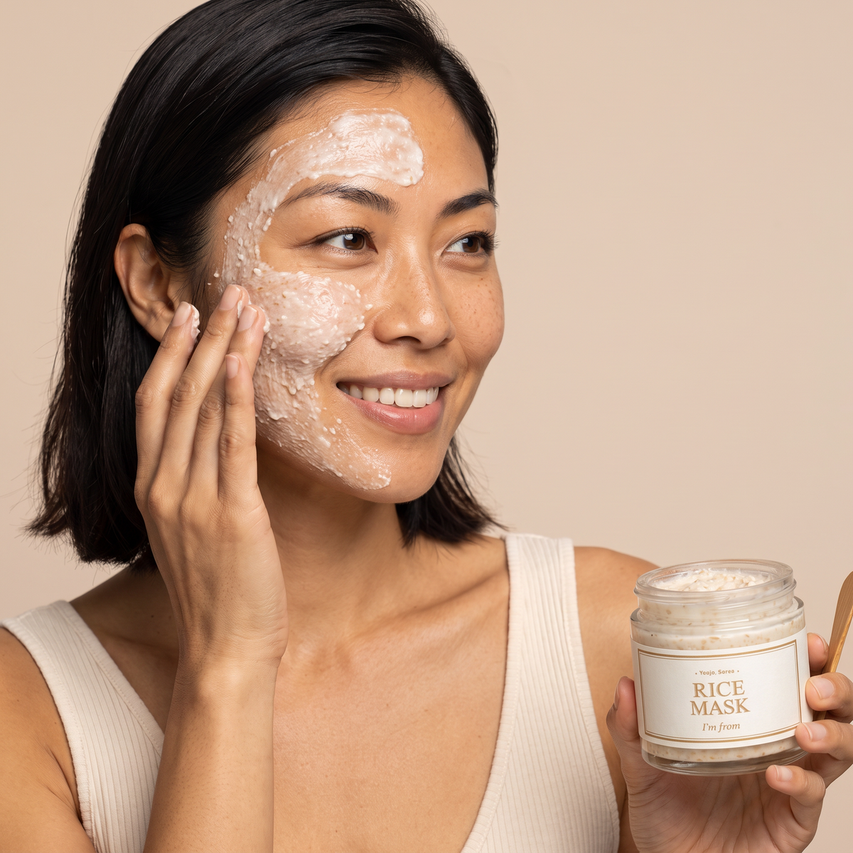 im from rice mask — real texture experience