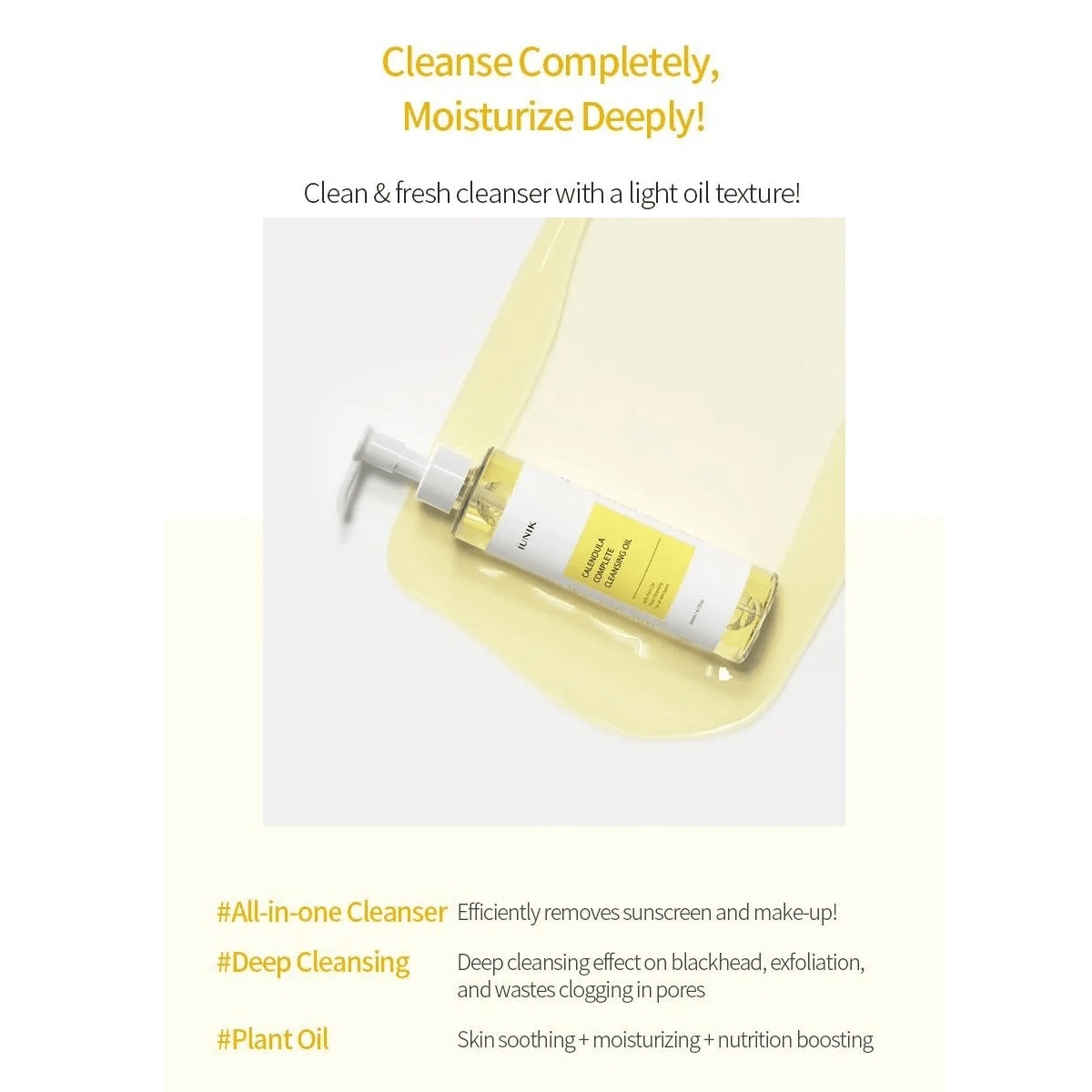 iUNIK Cleansing Oil 200ml iUNIK Calendula Complete Cleansing Oil